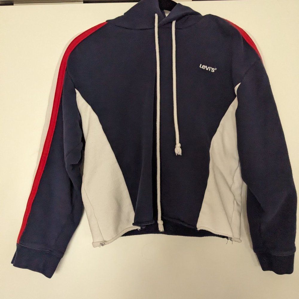 Levi's Cropped Blue Hoodie